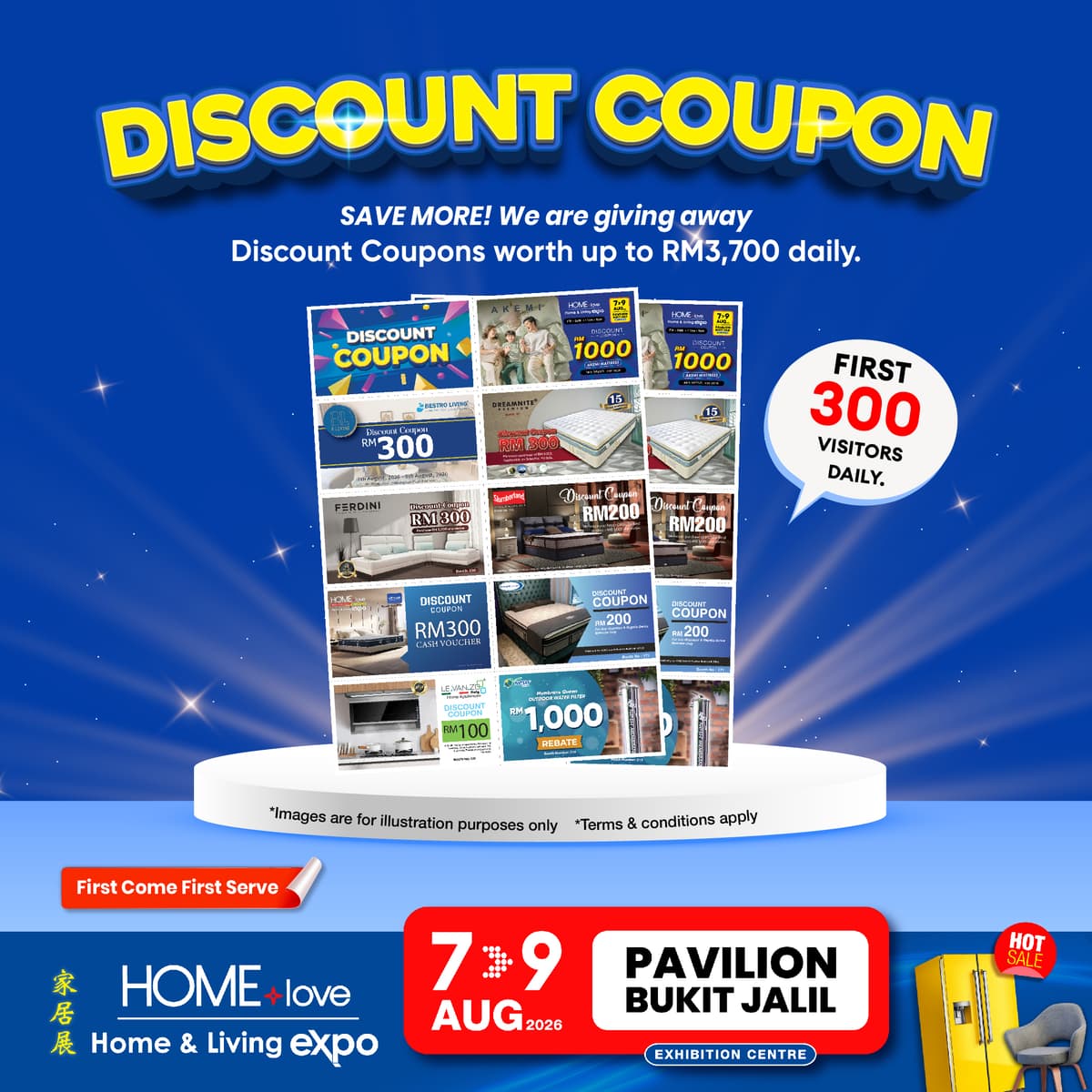 Discount Coupons Worth RM3,700