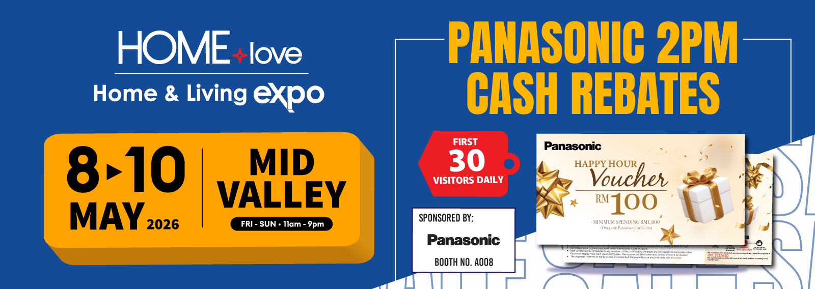 Panasonic happy Hour Cash Voucher @ 2pm