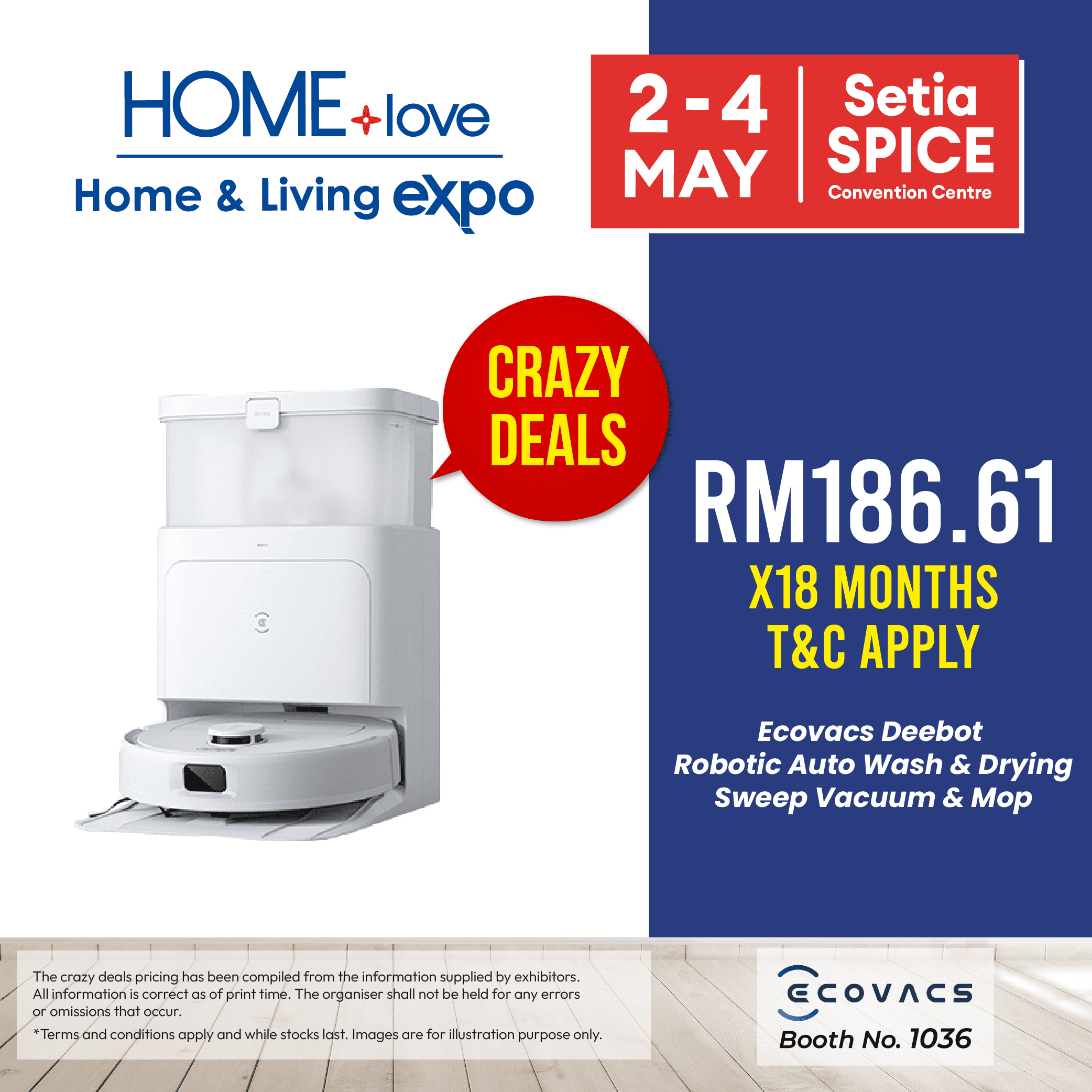 Crazy Deal - ECOVACS Sweep and Mop Vacuum