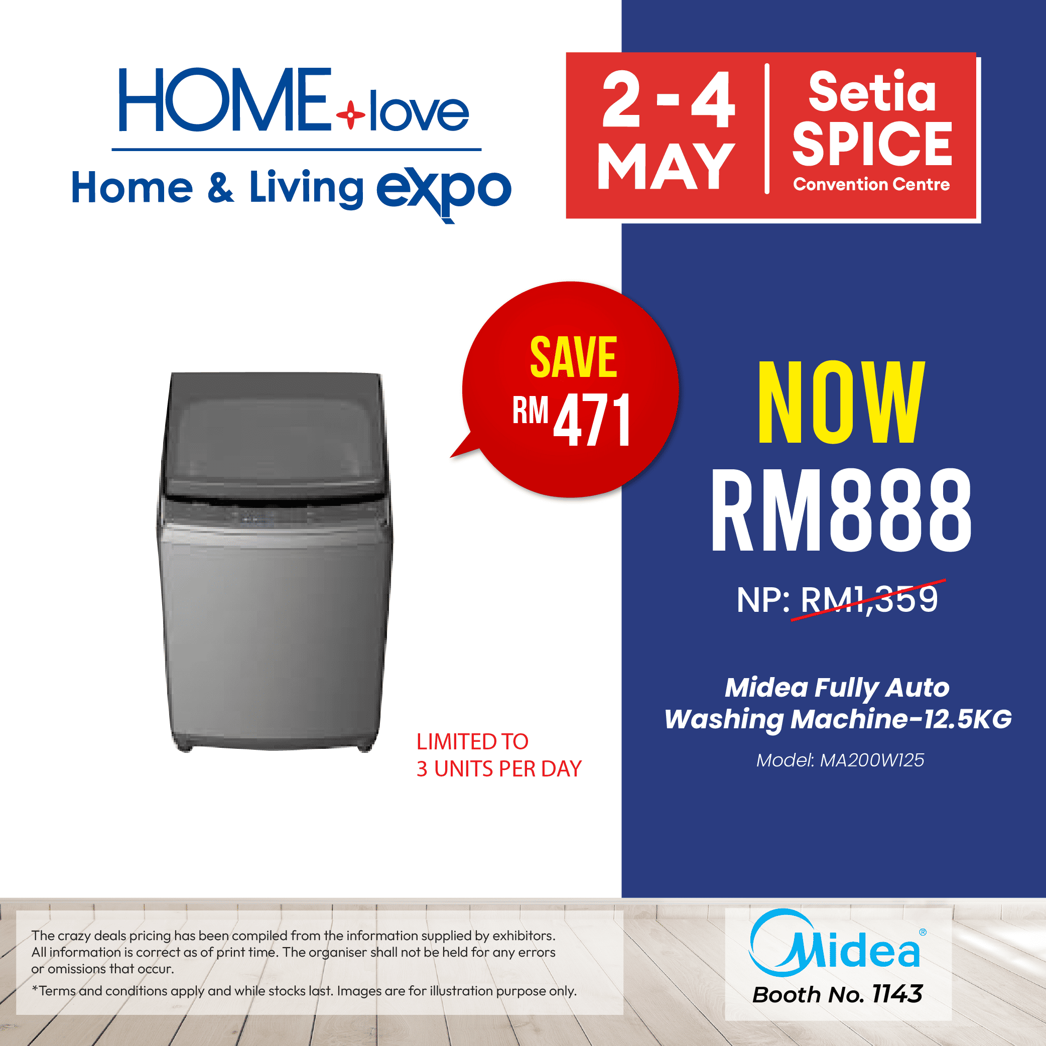 Crazy Deal - Midea Auto Washing Machine