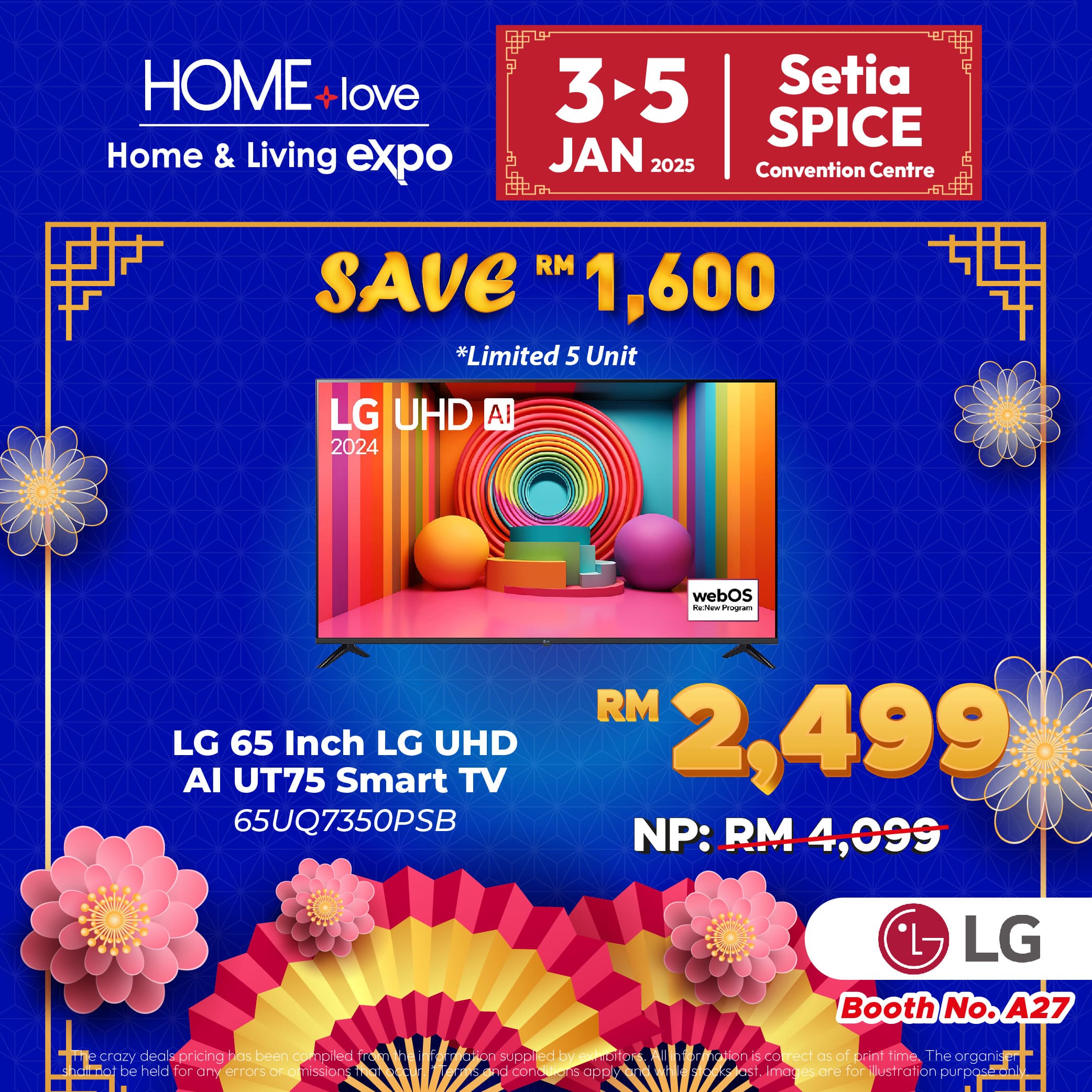 LG 65 Inch television home expo deal