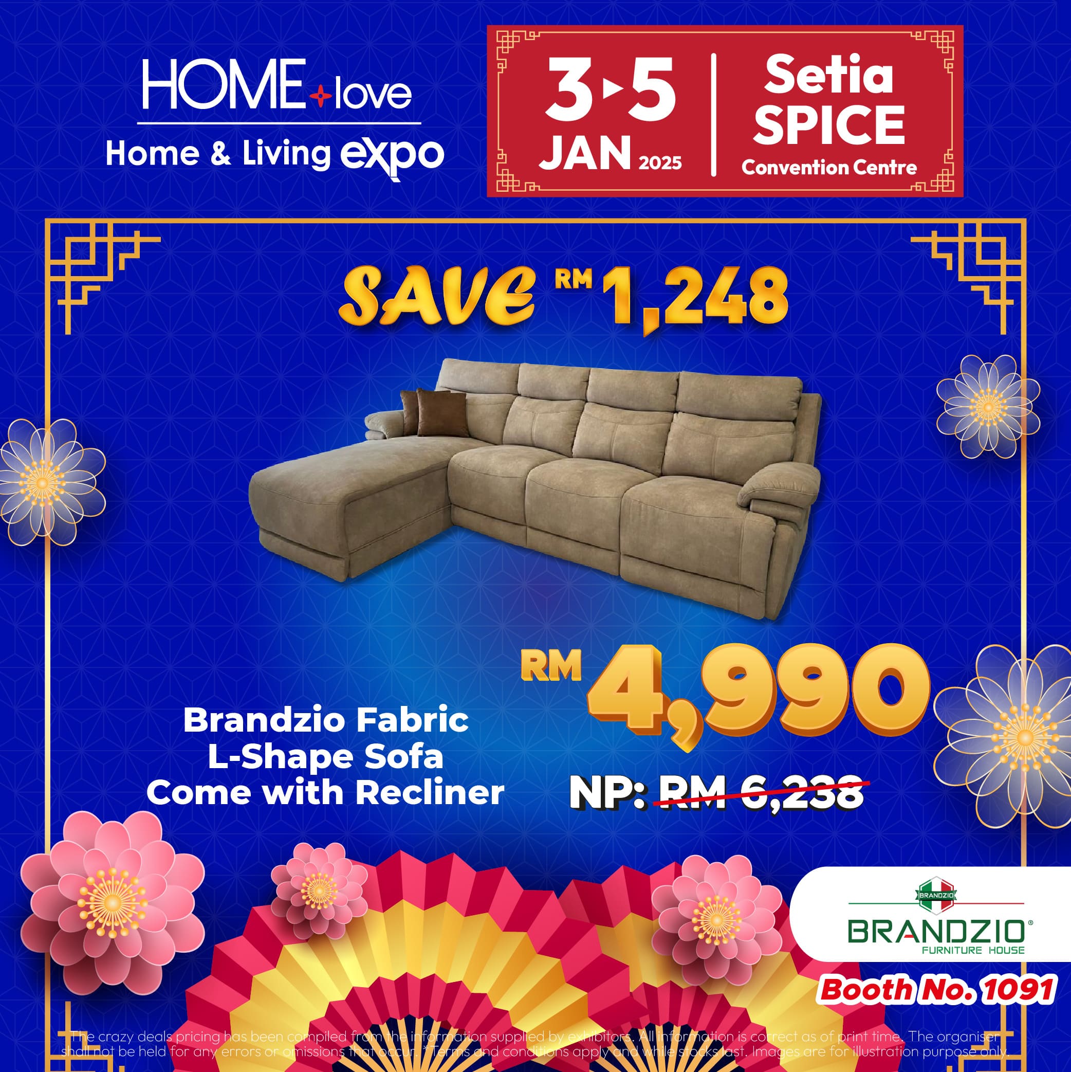 Brandzio L Shape Sofa home expo deal