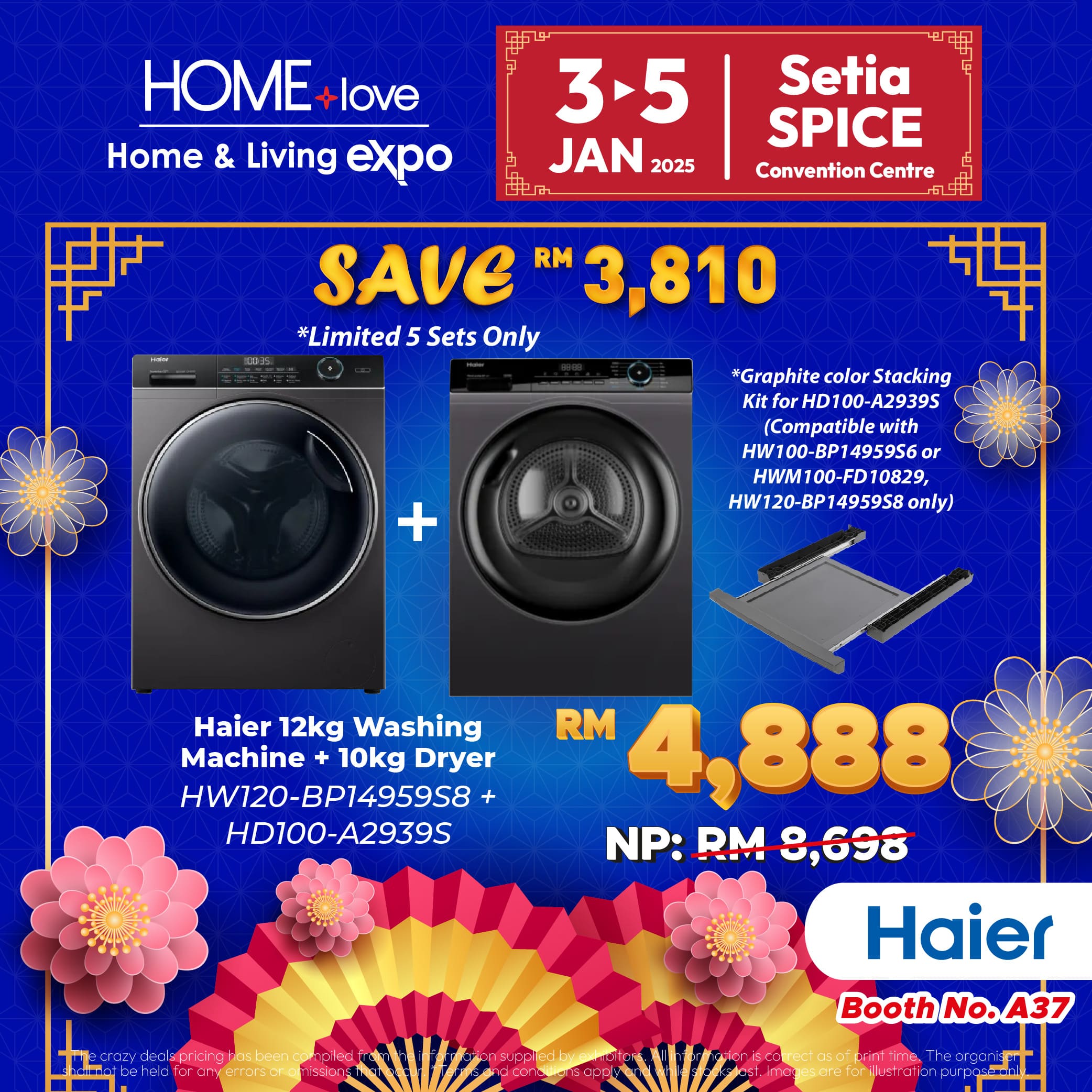 Haier Washing Machine and Dryer